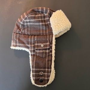 Stetson plaid faux fur trapper hat - brand new!